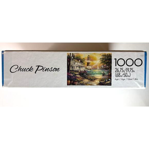 Buffalo 1000pc Jigsaw Puzzle "Cottage By The Sea" - 26.75" x 19.75" Ages 14+ vn - Picture 2 of 4